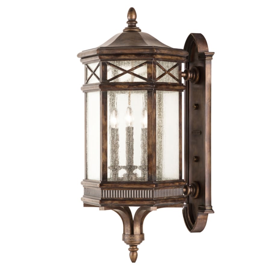 Three-Light Outdoor Wall Sconce in Antique Bronze
