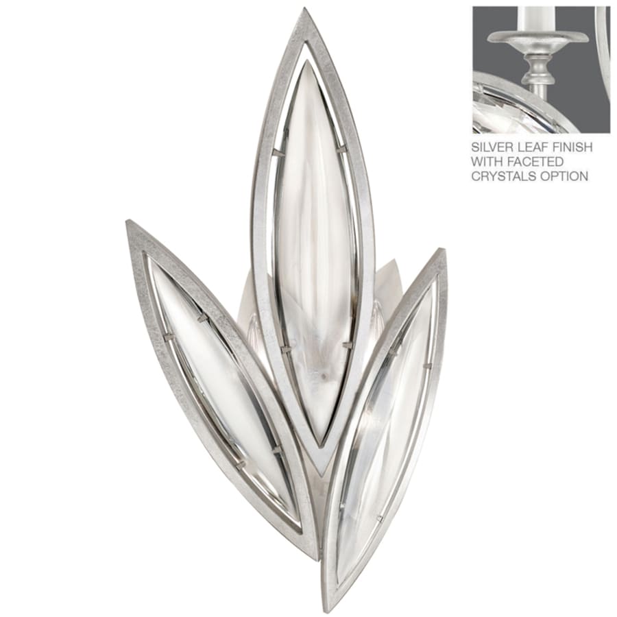 Two-Light ADA Wall Sconce in Platinized Silver Leaf