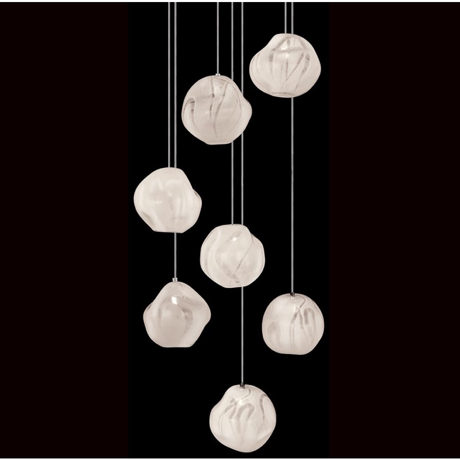 Vesta 7-Light 14" Wide LED Abstract Multi-Light Pendant