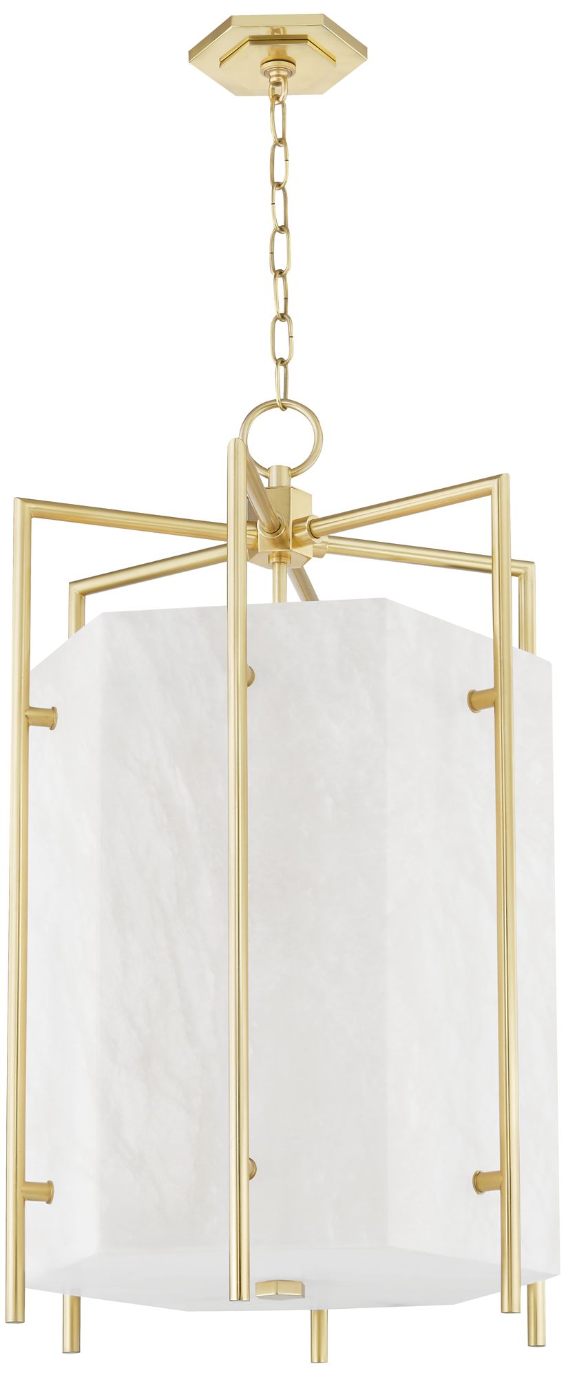Flatbush 6-Light Lg Pendant Aged Brass