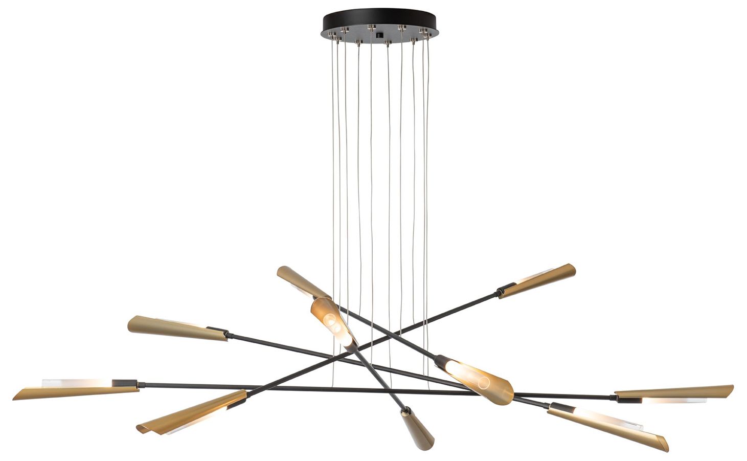 Flight 10-Light Black Chandelier