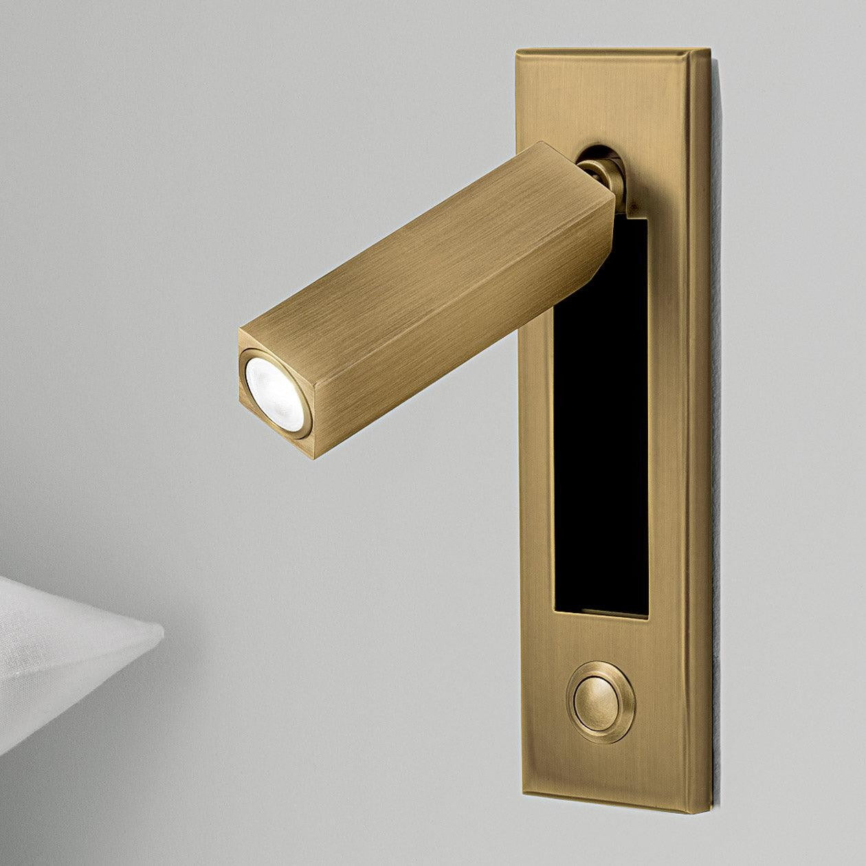 Flush-Fold Bedside Reading Light Wall Sconce