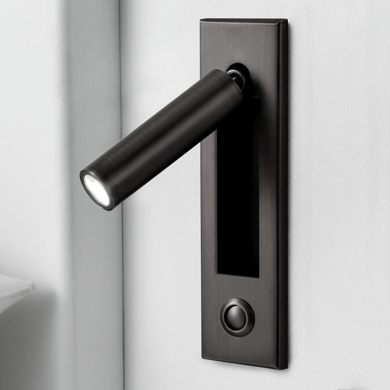 Flush-Fold Bedside Reading Light Wall Sconce