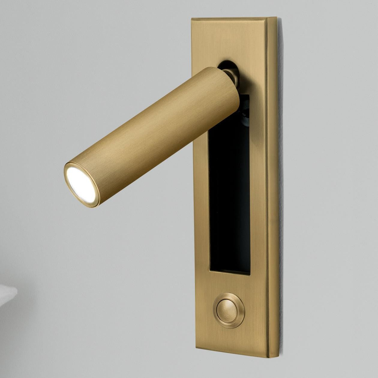Flush-Fold Bedside Reading Light Wall Sconce
