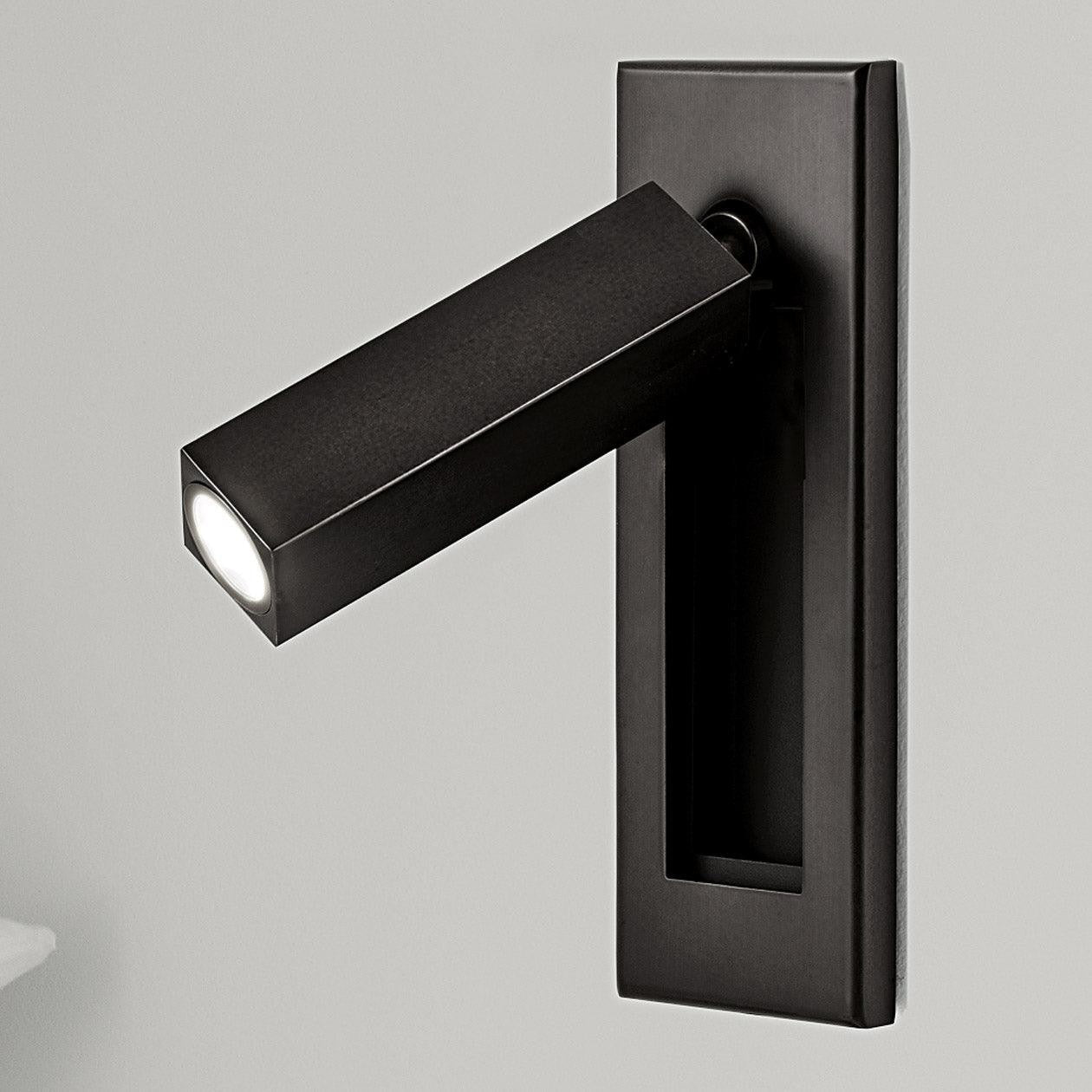 Flush-Fold Bedside Reading Light Wall Sconce