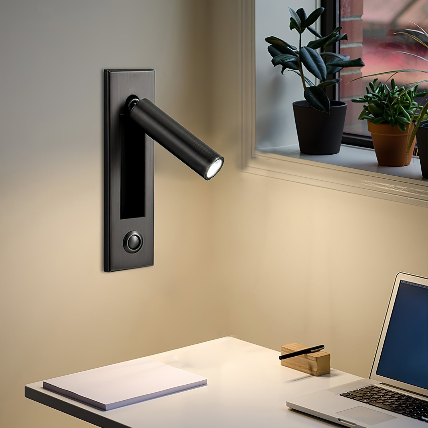 Flush-Fold Bedside Reading Light Wall Sconce