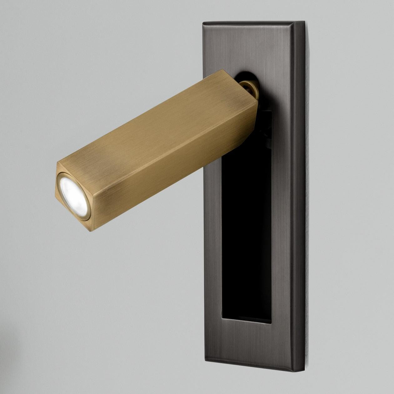 Flush-Fold Bedside Reading Light Wall Sconce