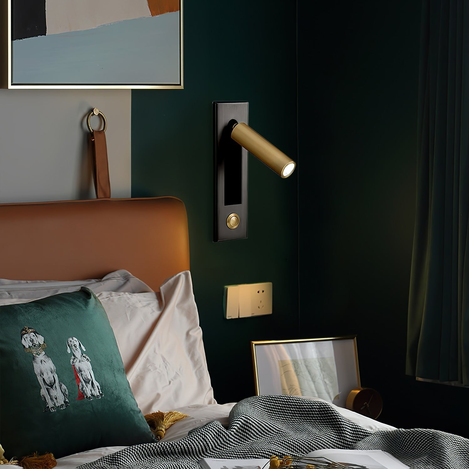 Flush-Fold Bedside Reading Light Wall Sconce