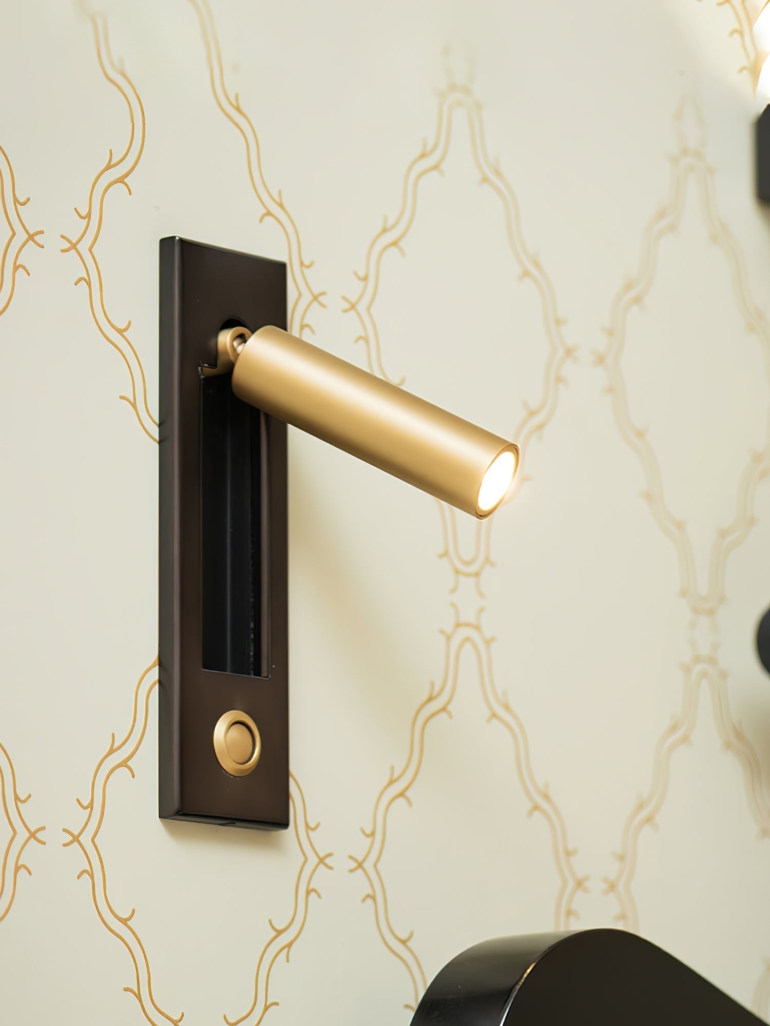 Flush-Fold Bedside Reading Light Wall Sconce