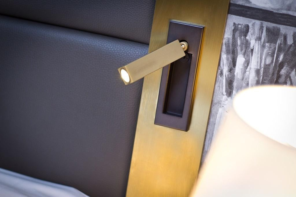 Flush-Fold Bedside Reading Light Wall Sconce