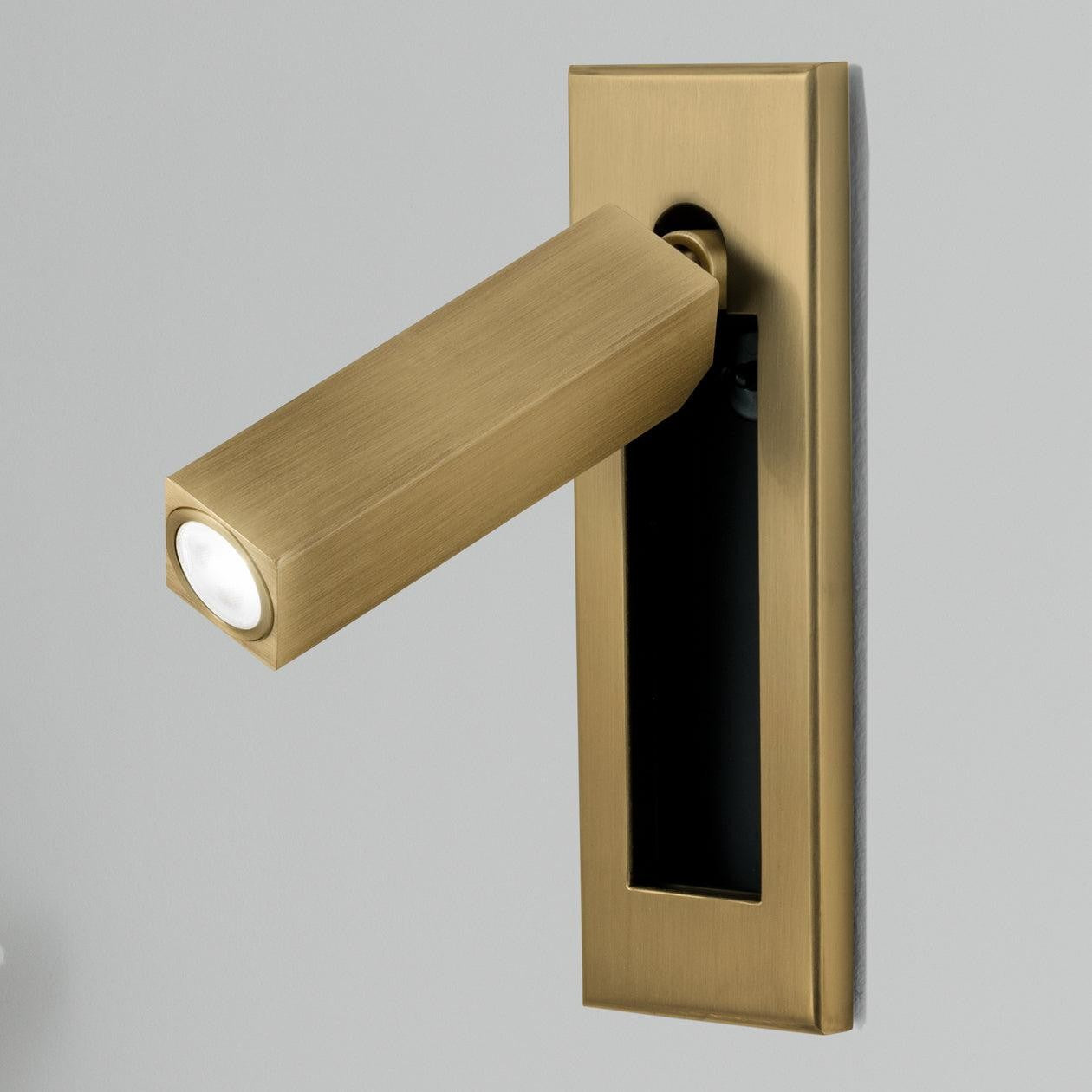 Flush-Fold Bedside Reading Light Wall Sconce