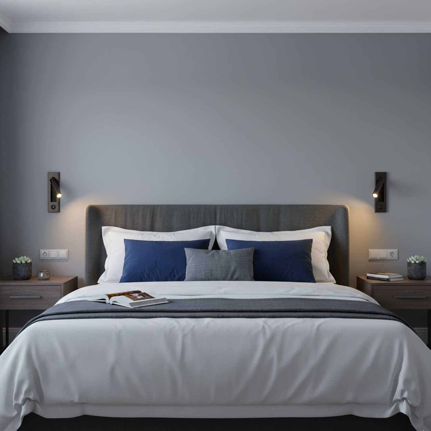 Flush-Fold Bedside Reading Light Wall Sconce