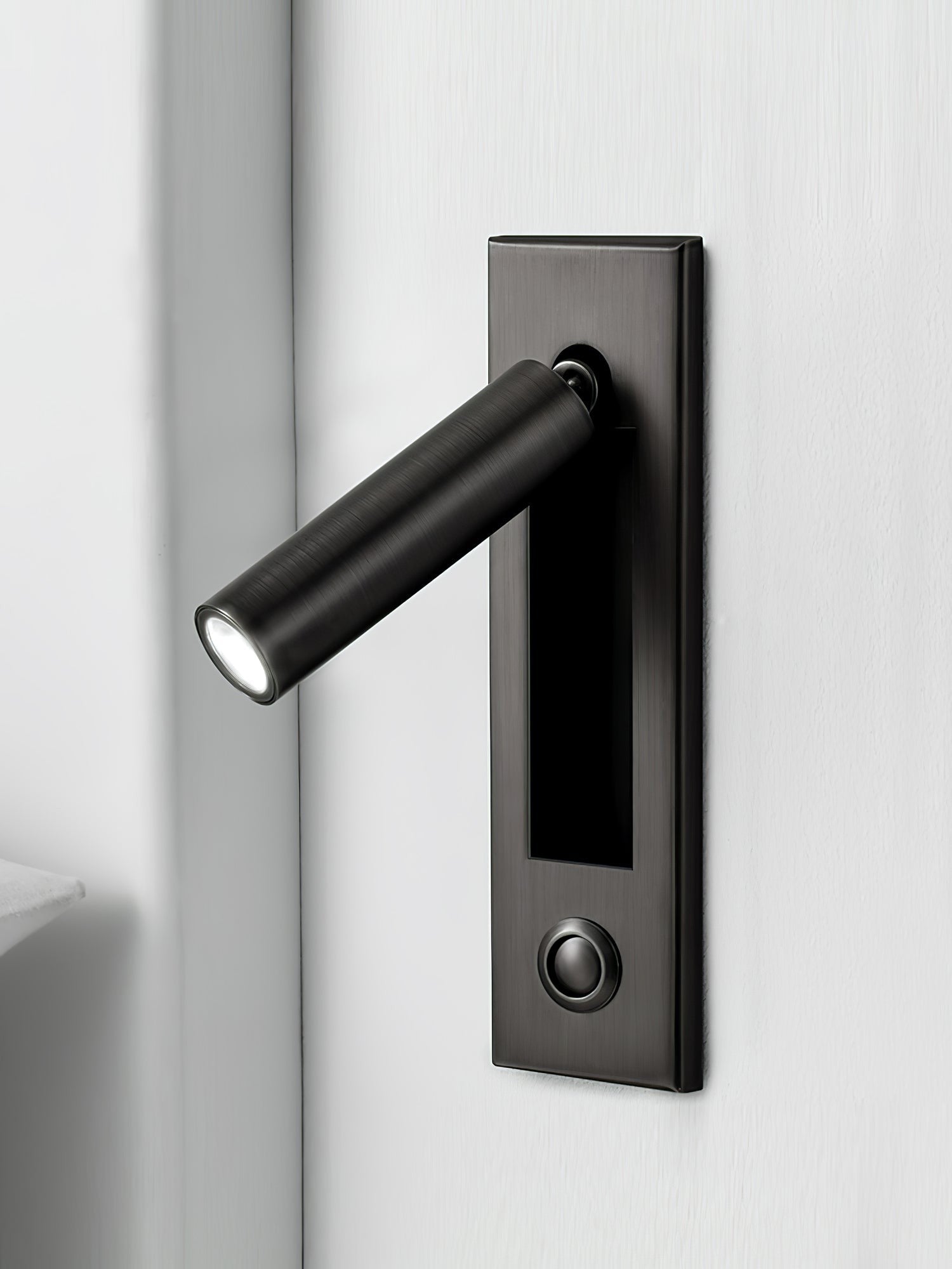Flush-Fold Bedside Reading Light Wall Sconce