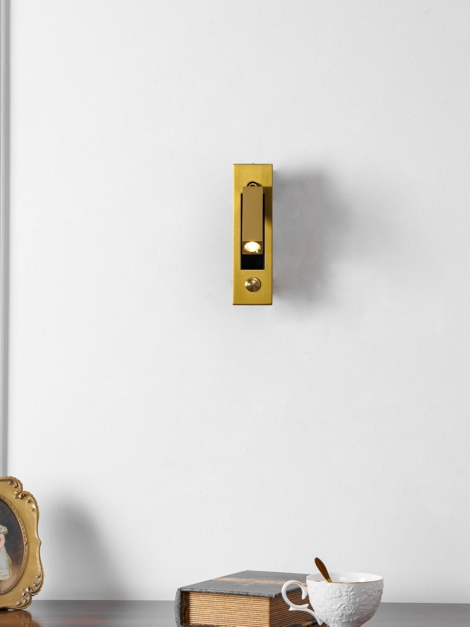 Flush-Fold Bedside Reading Light Wall Sconce