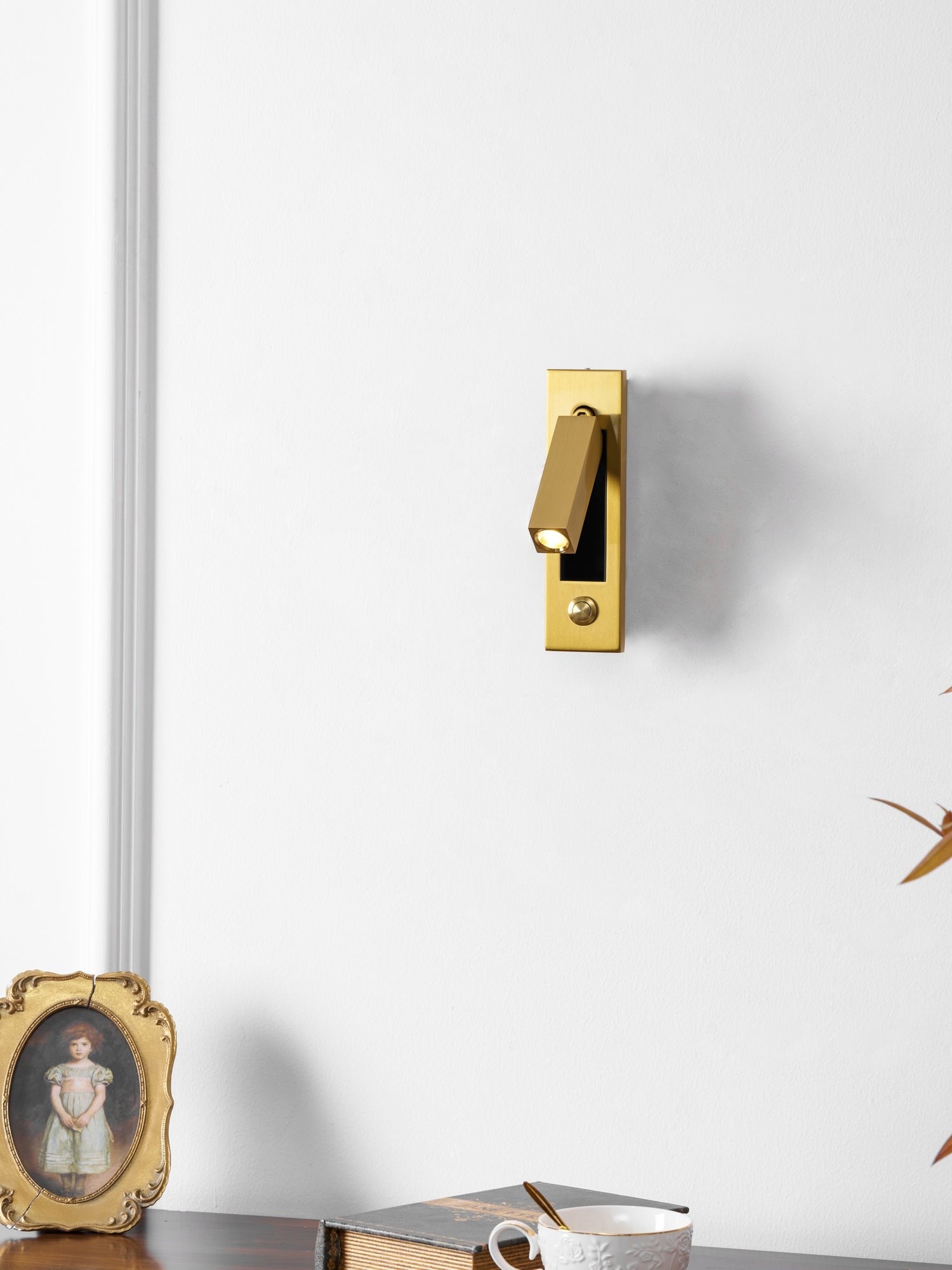 Flush-Fold Bedside Reading Light Wall Sconce