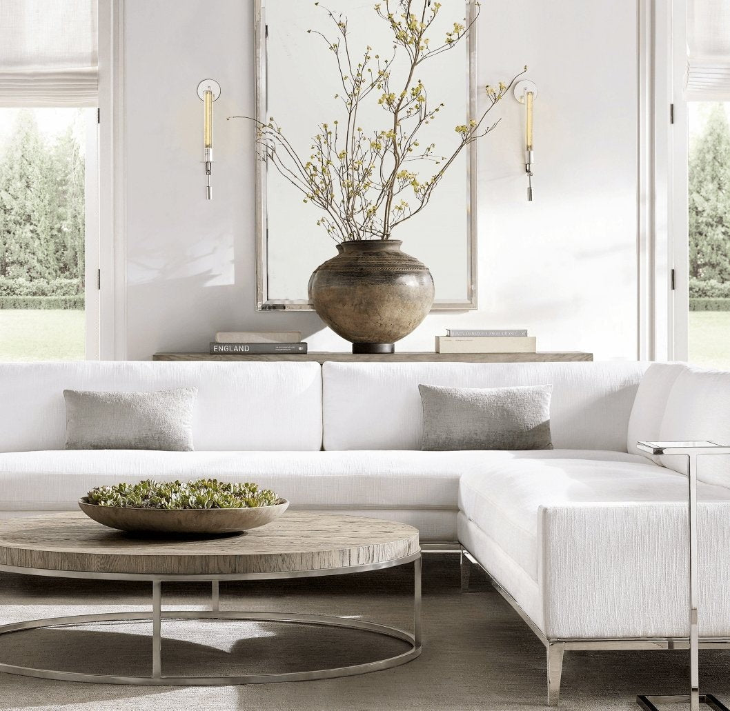 French Ribbed Glass Wall Light