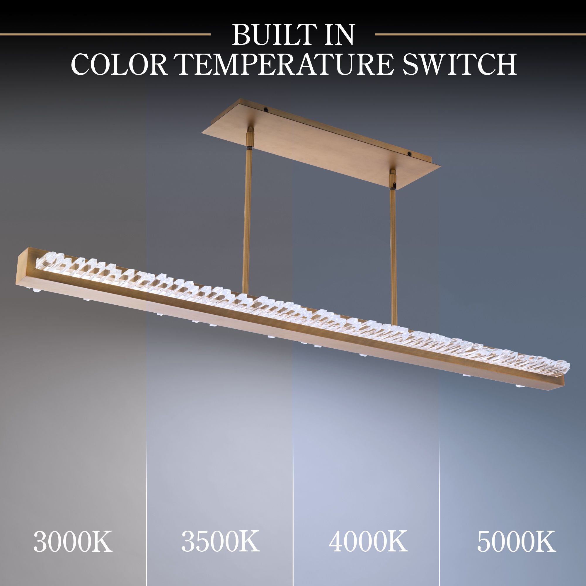 Frozen 2"H X 1-Light Crystal Linear Pendant