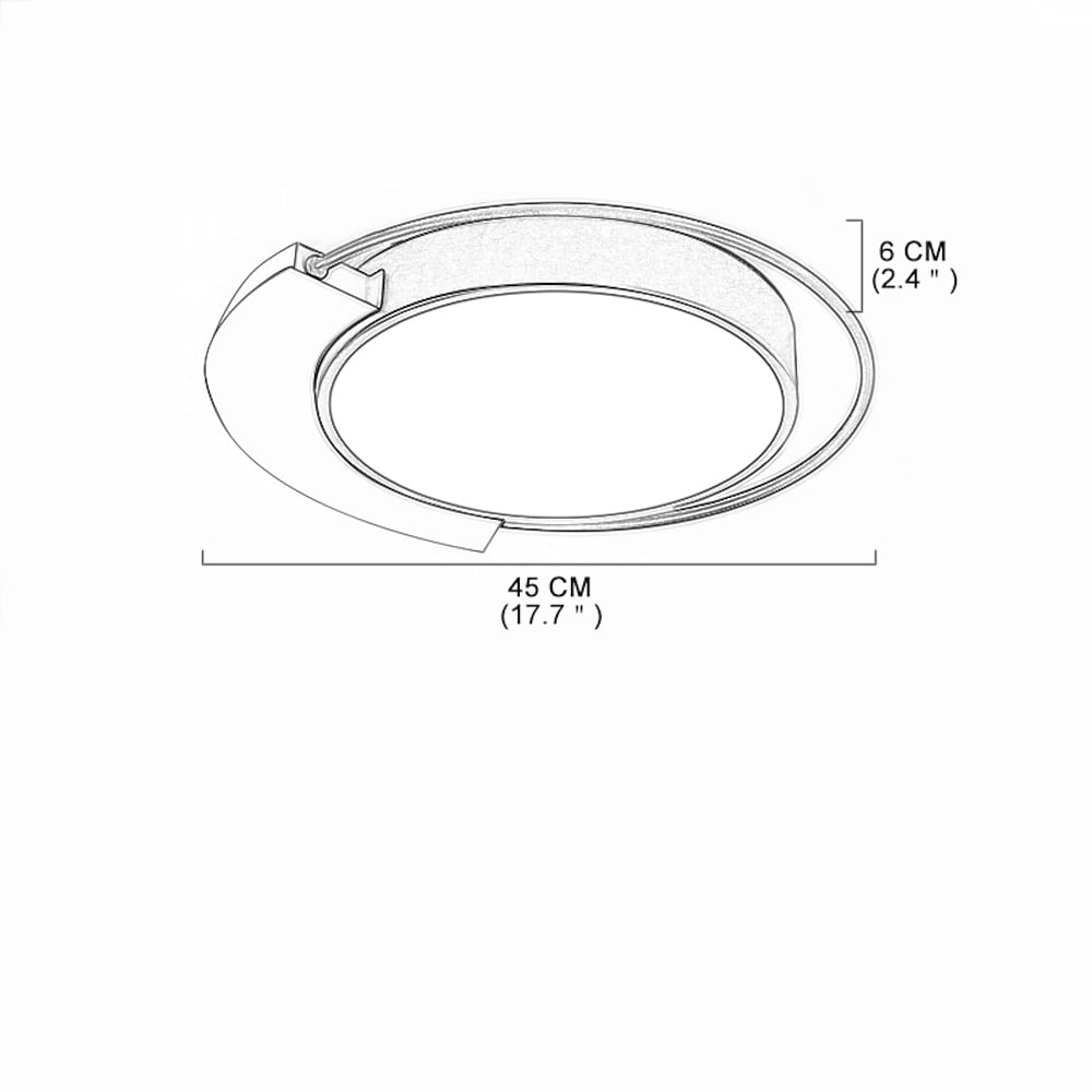 Modern Circular 1-Light Flush Mount Ceiling Light