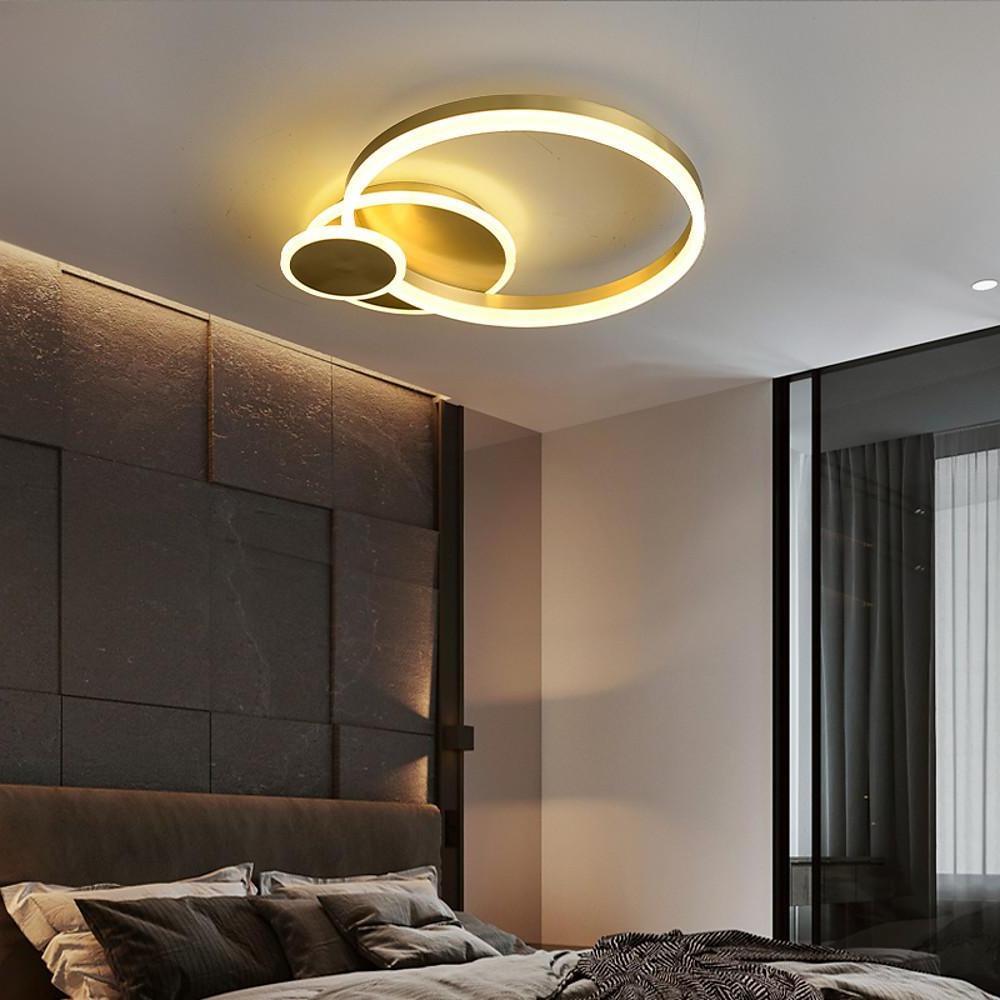 Overlapping Circles Flush Mount Ceiling Light Metal LED