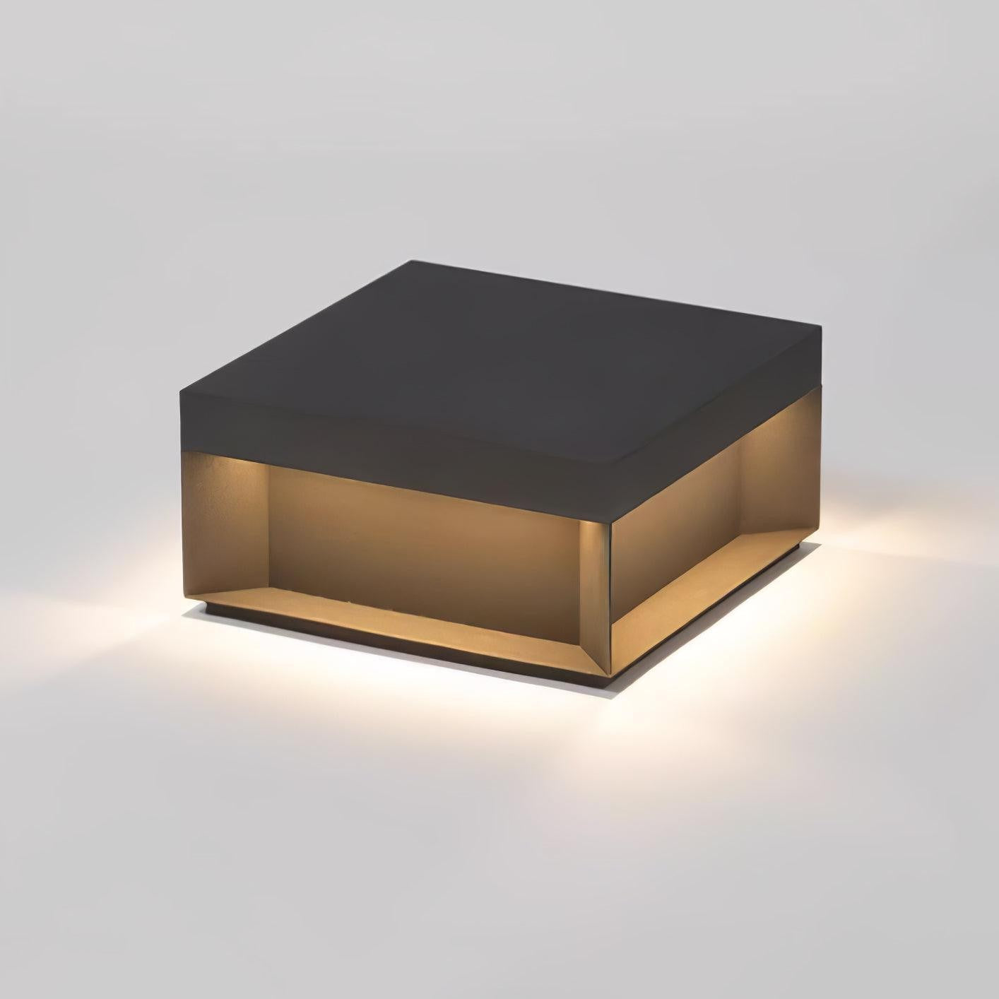 Geometric Black Outdoor Post Lantern