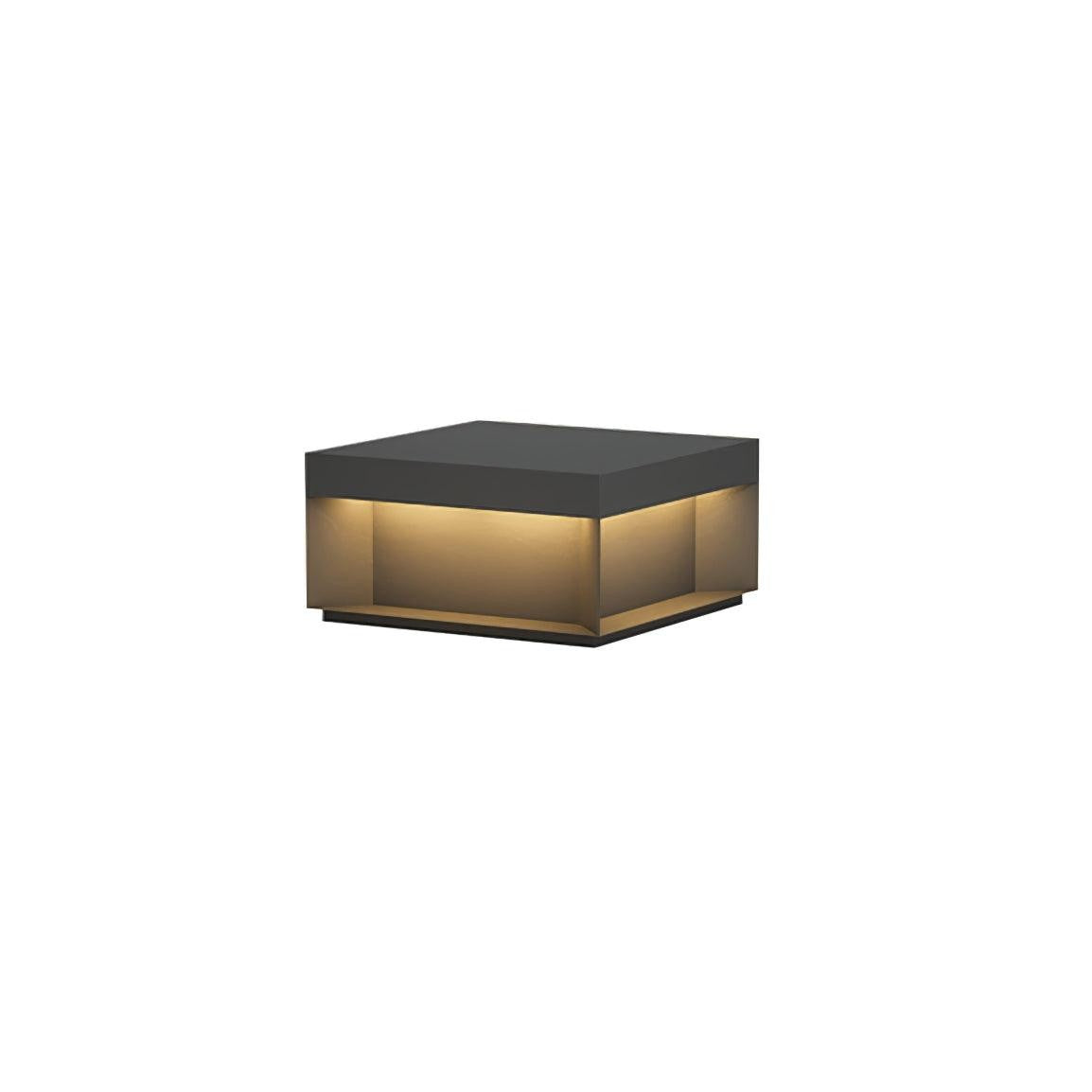 Geometric Black Outdoor Post Lantern