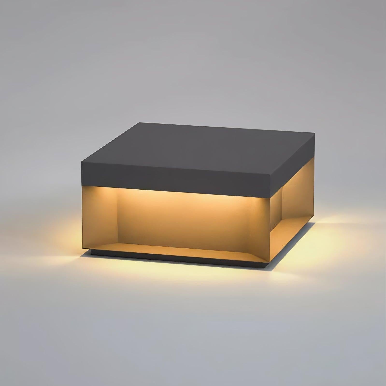 Geometric Black Outdoor Post Lantern