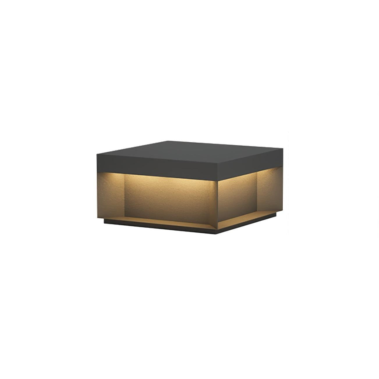 Geometric Black Outdoor Post Lantern