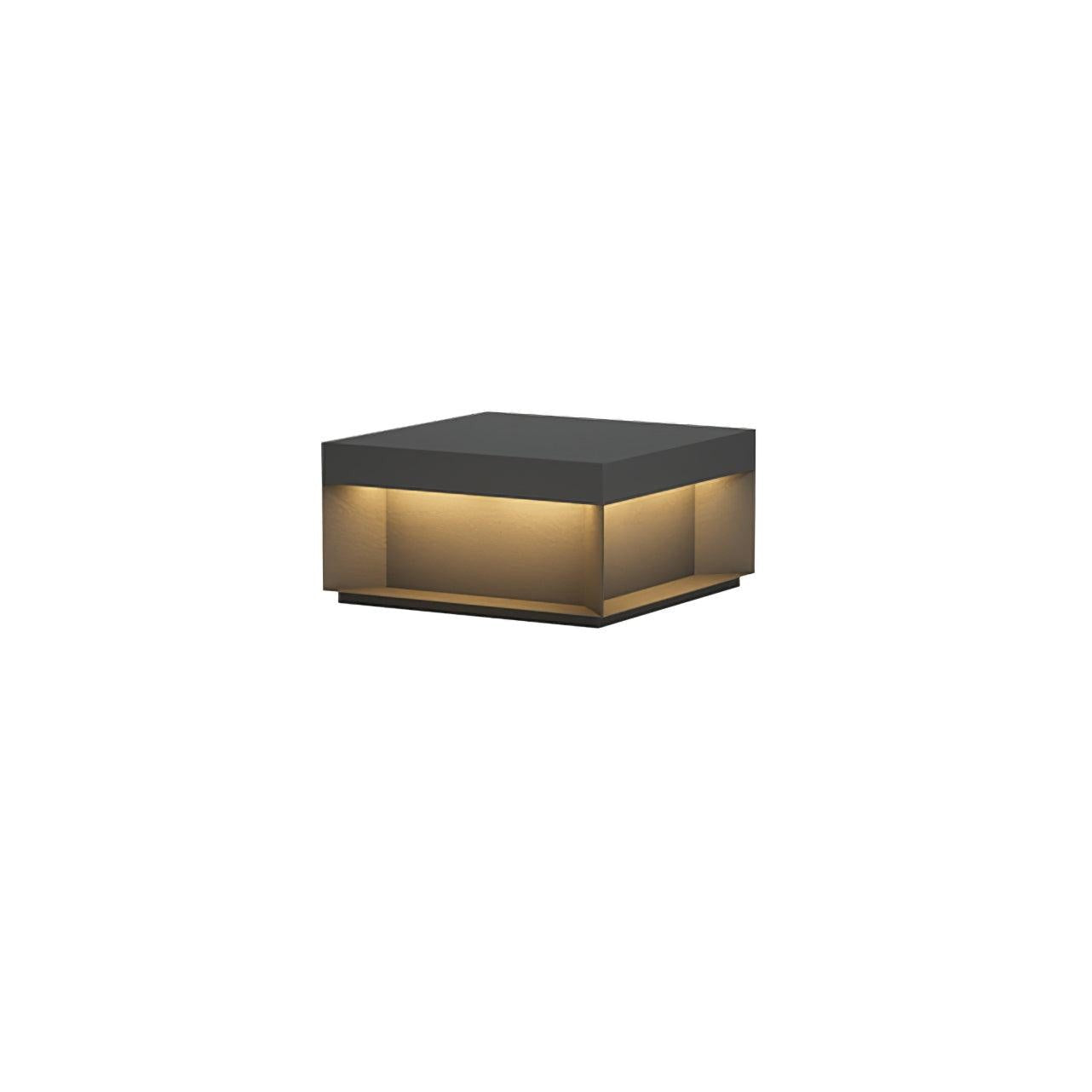 Geometric Black Outdoor Post Lantern