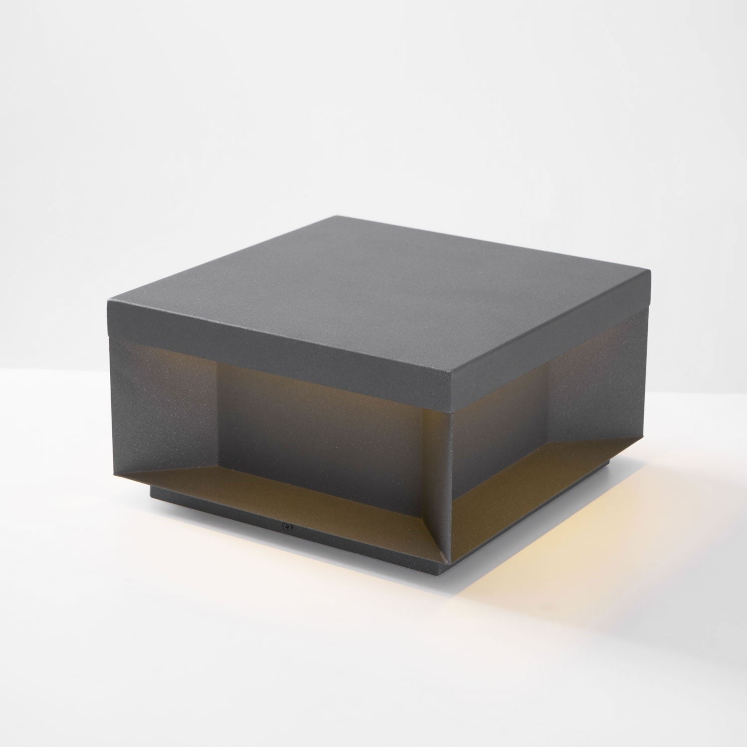 Geometric Black Outdoor Post Lantern