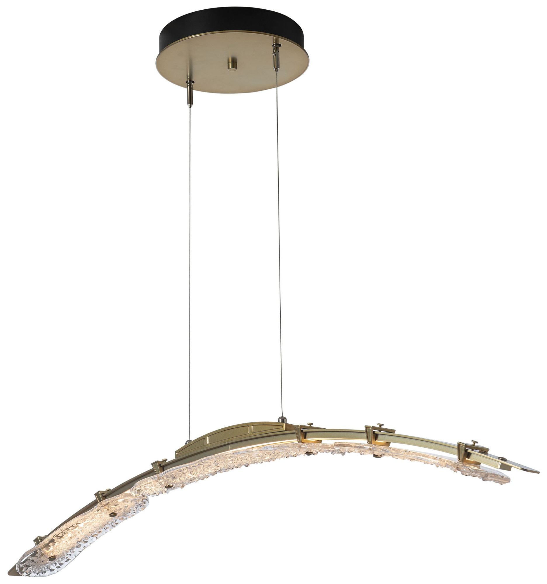 Glissade 4.1" Wide Modern Brass Chandelier