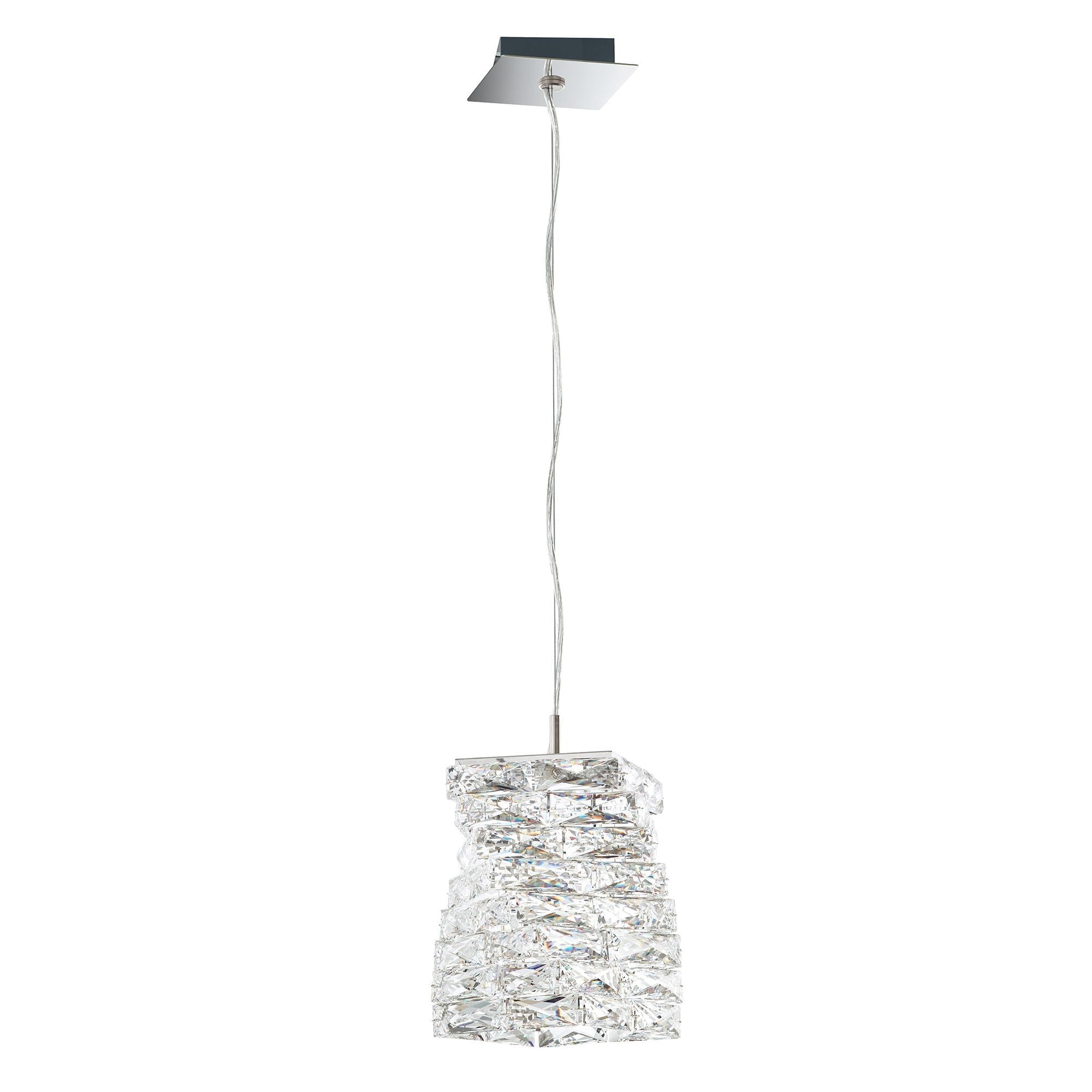Glissando 11.5"H X 1-Light Crystal Pendant