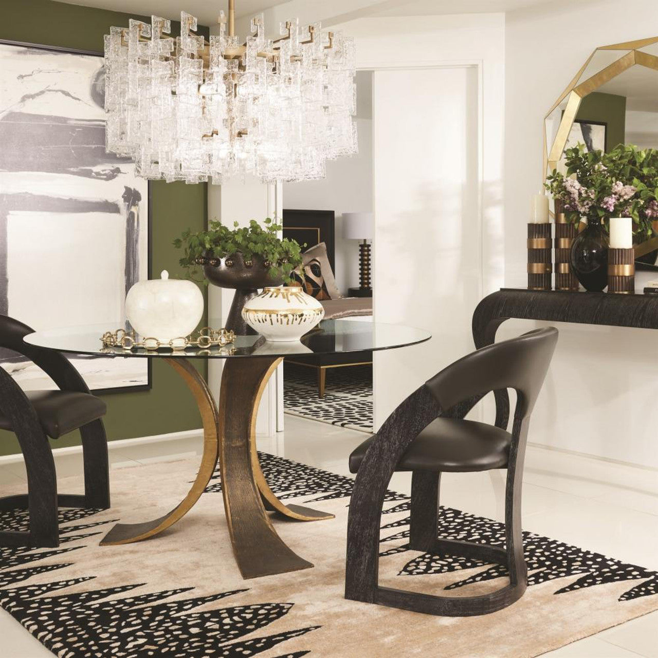 Exposition Brushed Brass Chandelier