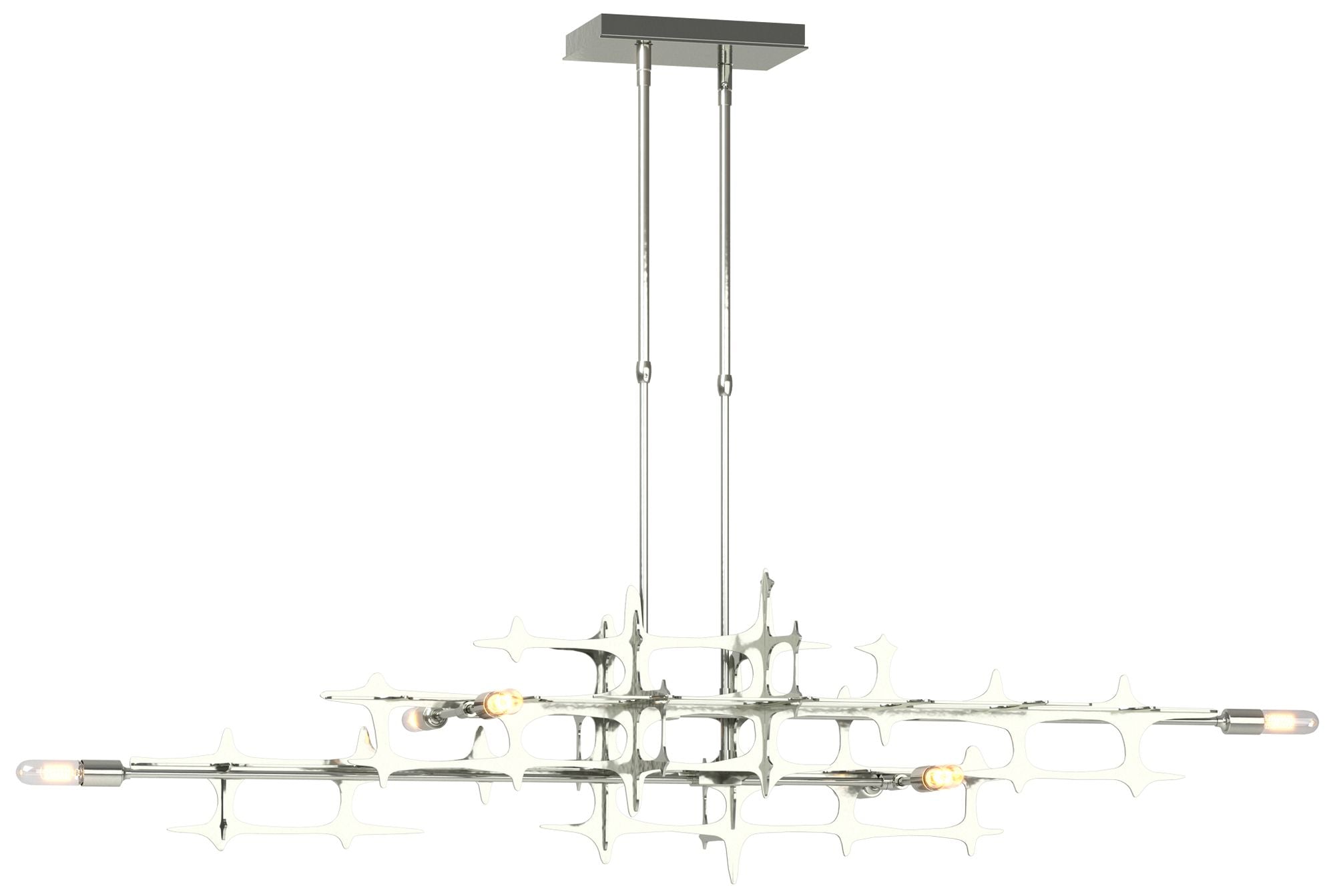 Grid 53.6" Wide Sterling Standard Chandelier
