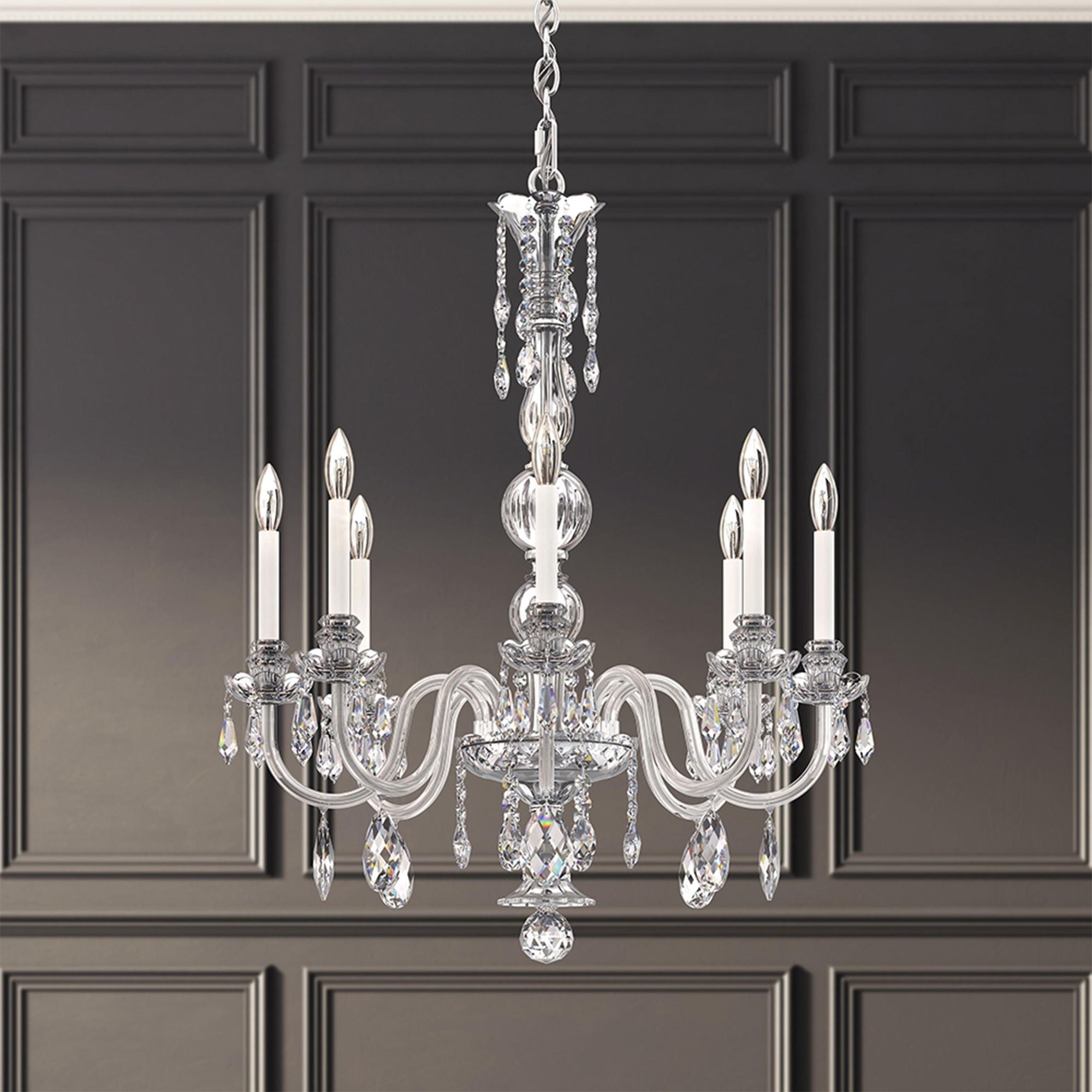 Hamilton Nouveau 35"H X 7-Light Crystal Chandelier
