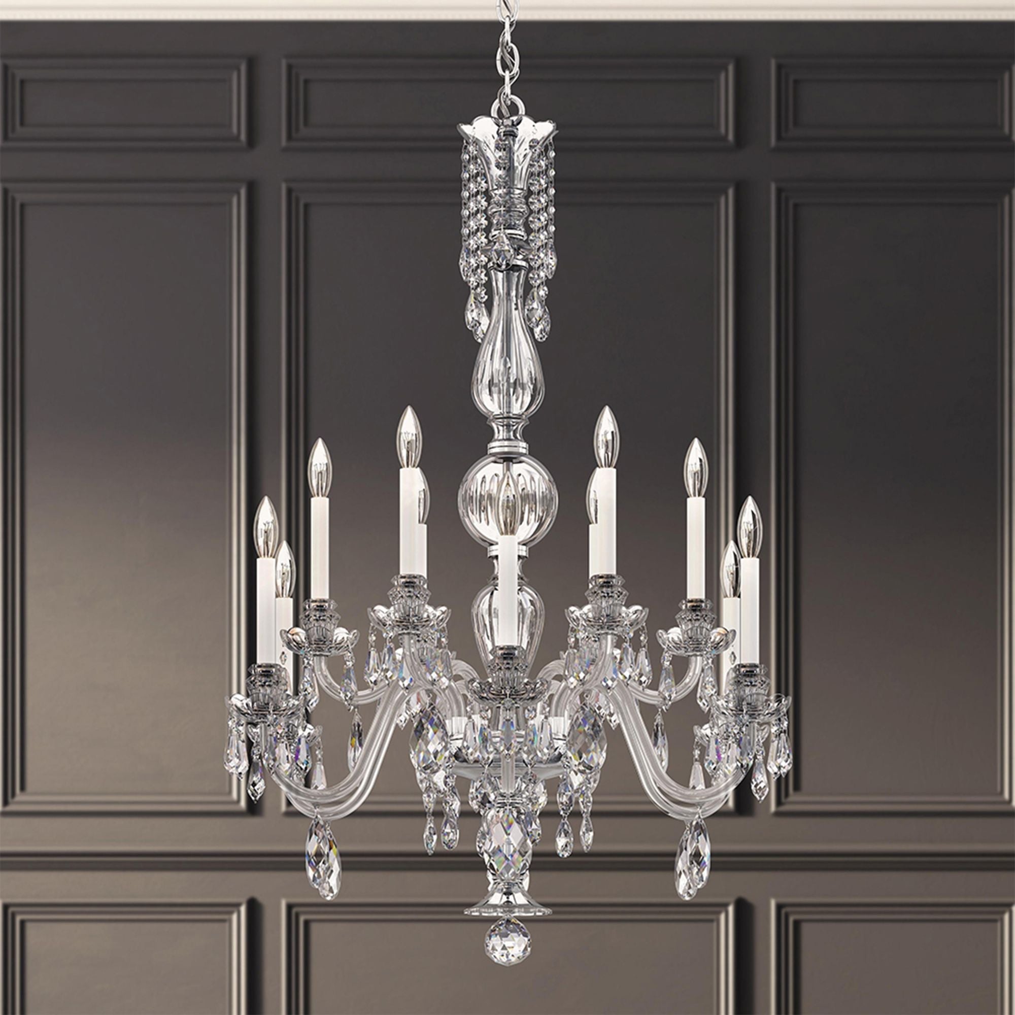 Hamilton Nouveau 44"H X 8-Light Crystal Chandelier