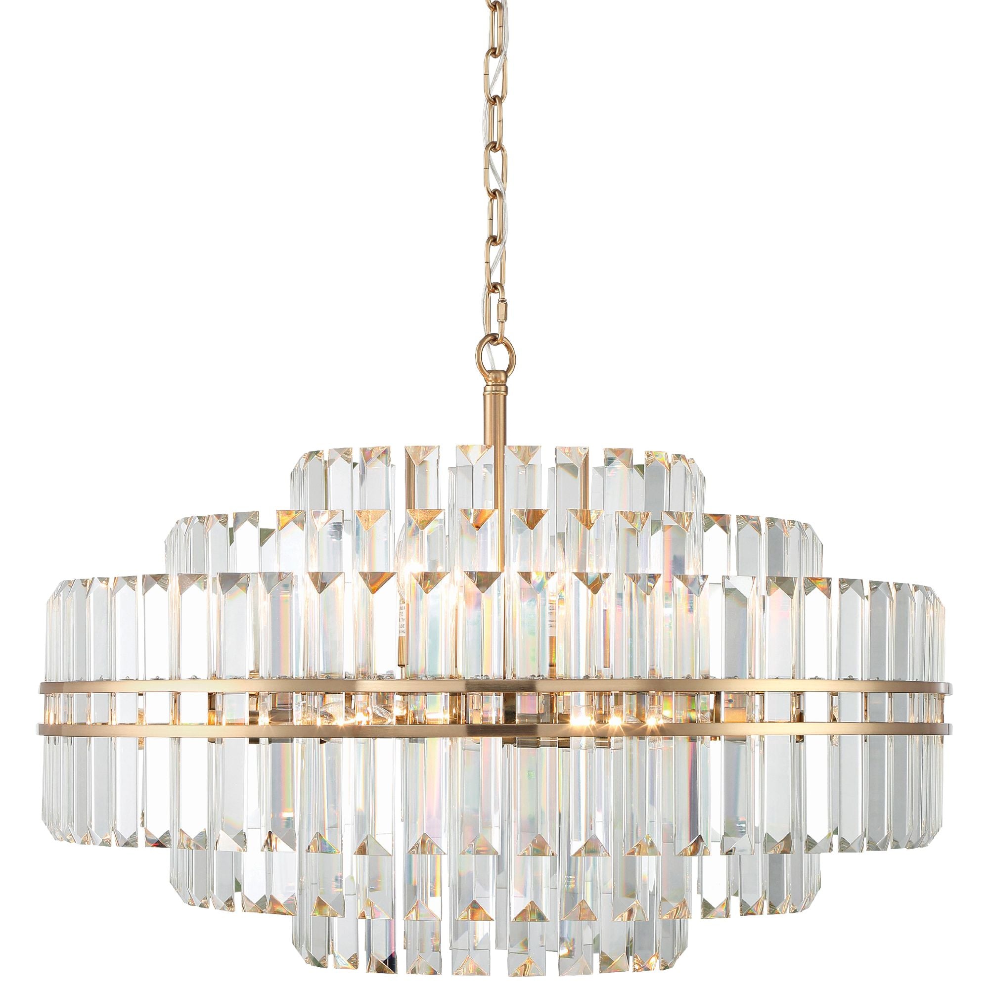 Hayes 16-Light Aged Brass Chandelier