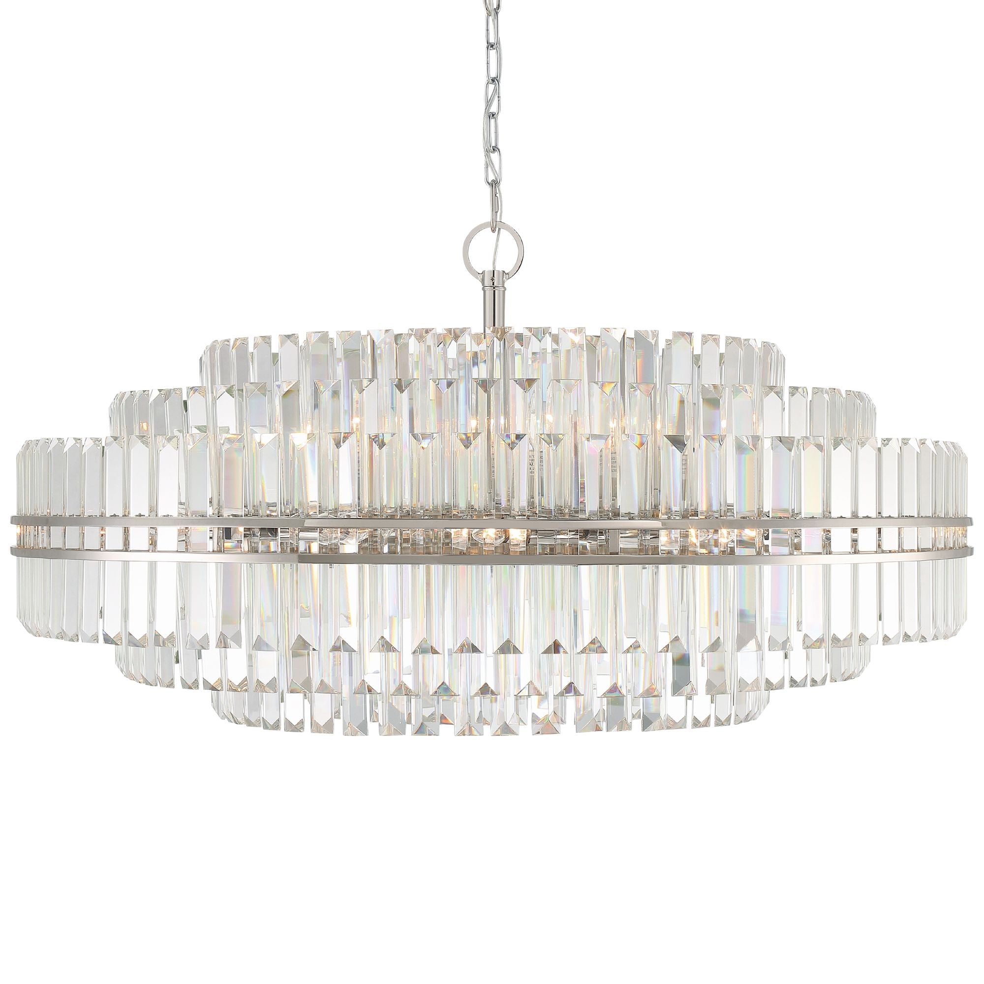 Hayes 32-Light Polished Nickel Chandelier