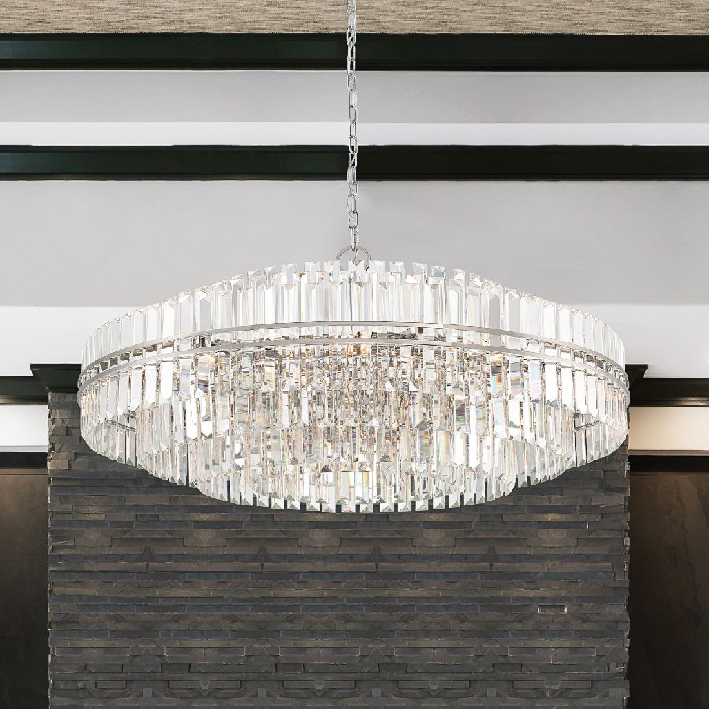 Hayes 32-Light Polished Nickel Chandelier