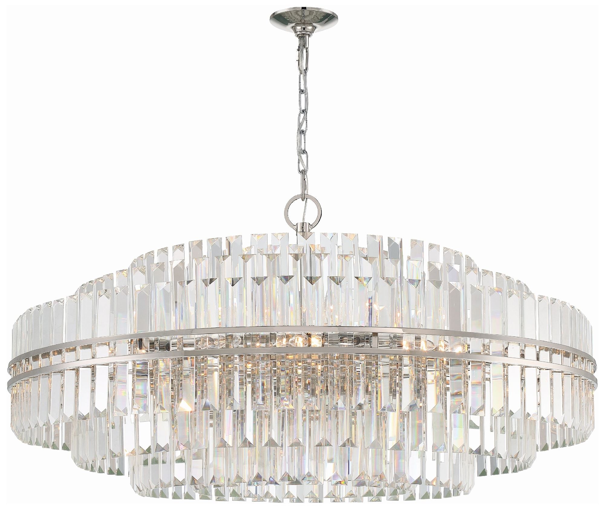 Hayes 32-Light Polished Nickel Chandelier