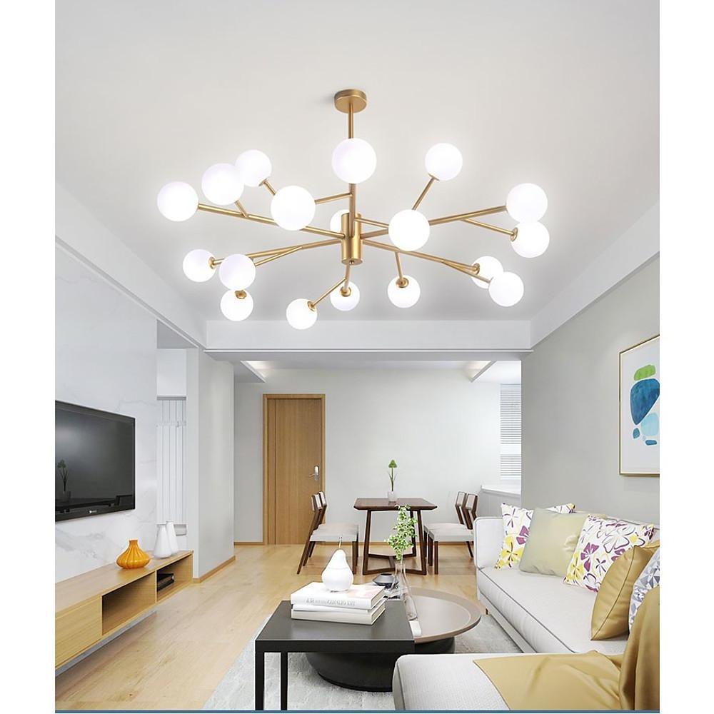 Cluster Globes Metal Bubble Glass Chandelier