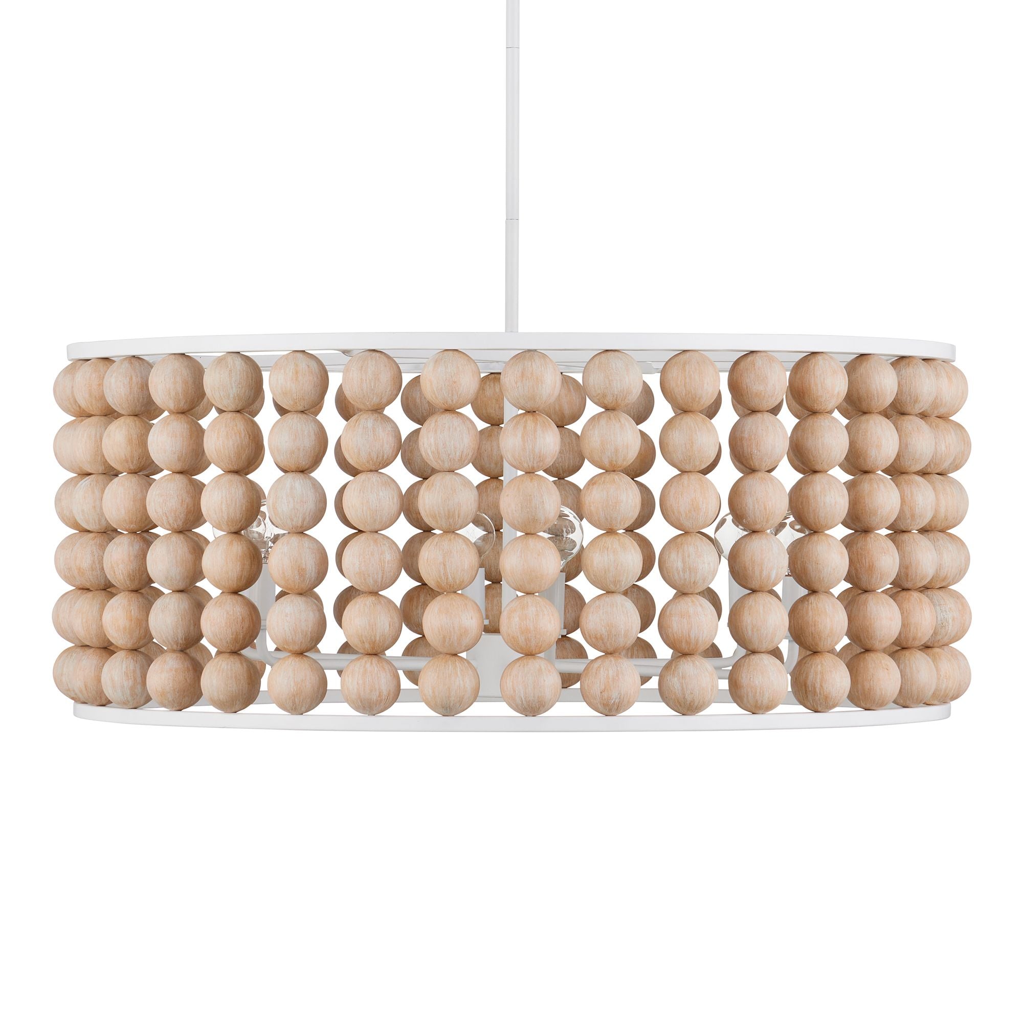 Holcroft 32.25"W Sugar White and Sandstone Chandelier