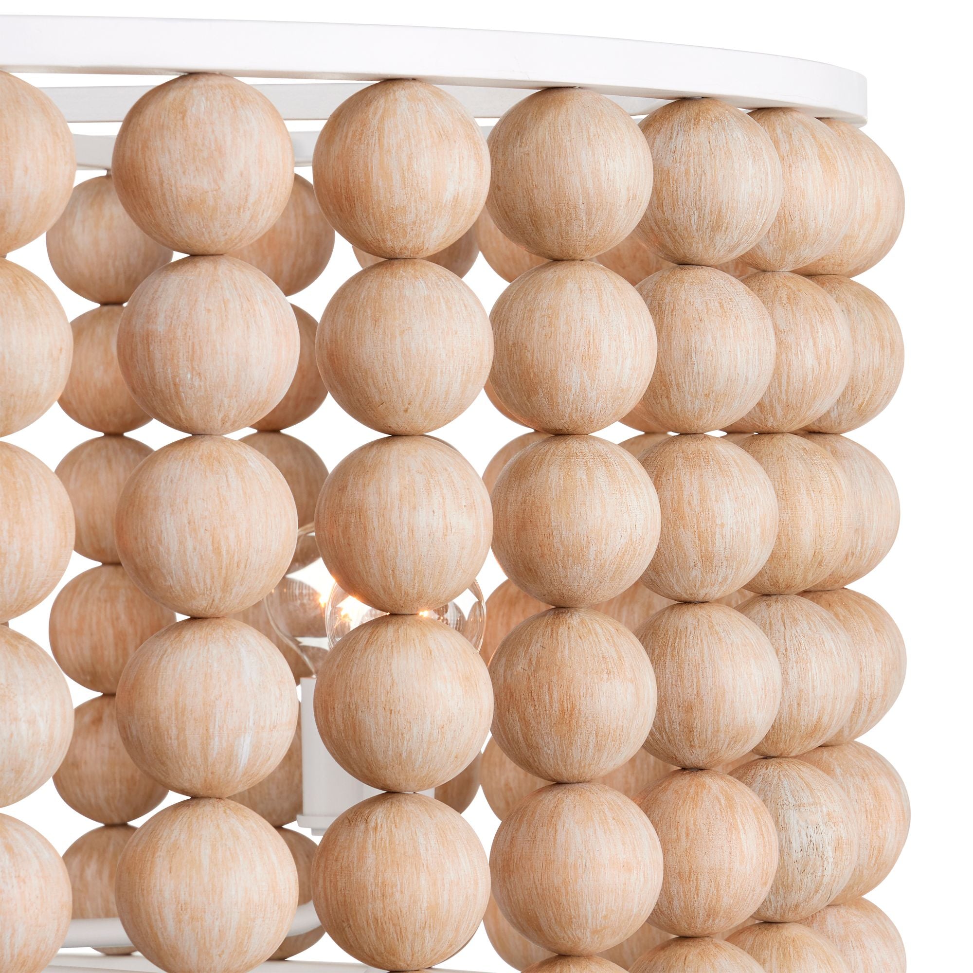 Holcroft 32.25"W Sugar White and Sandstone Chandelier