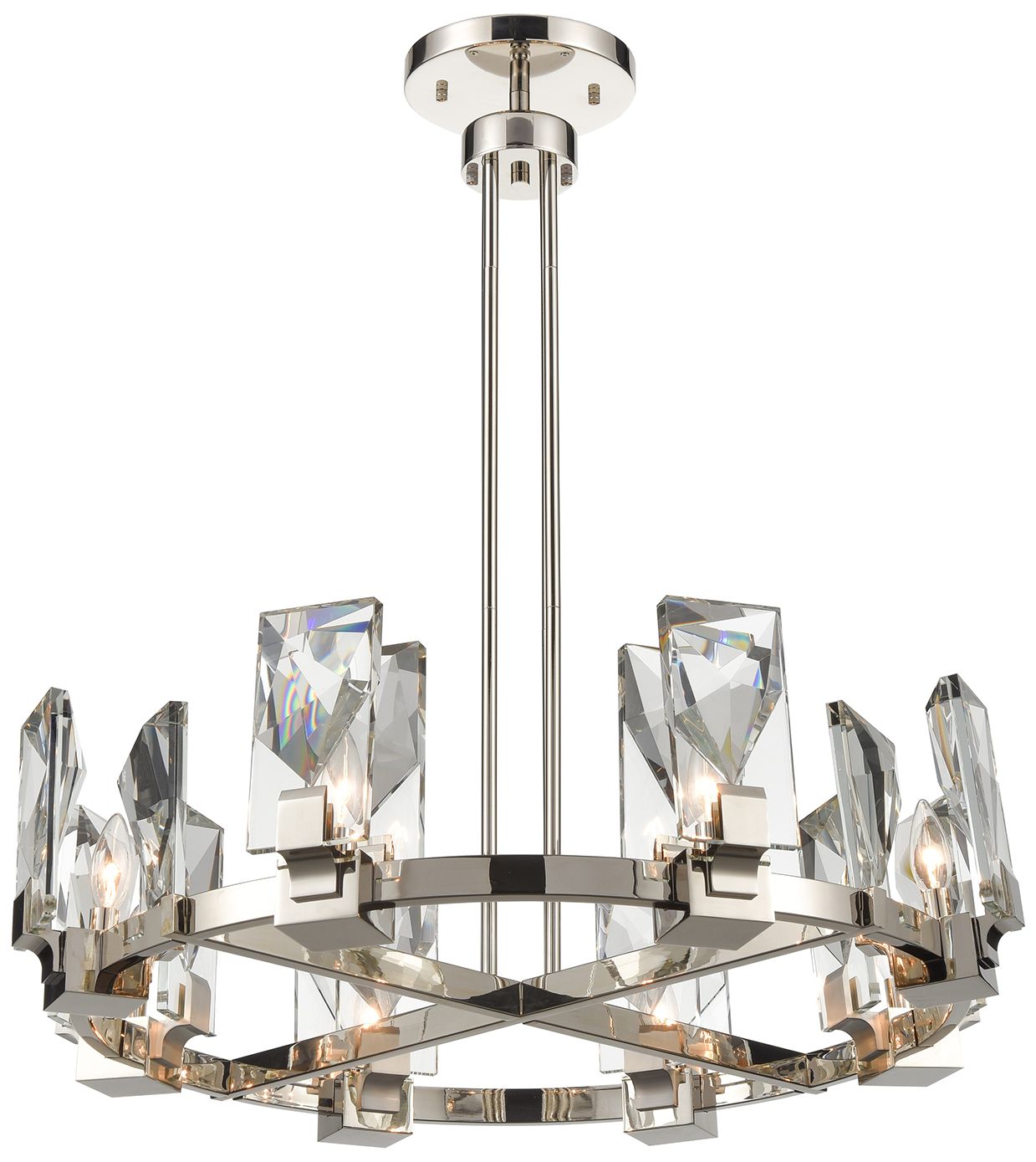 Horizon 8-Light 32-Inch Polished Nickel Chandelier