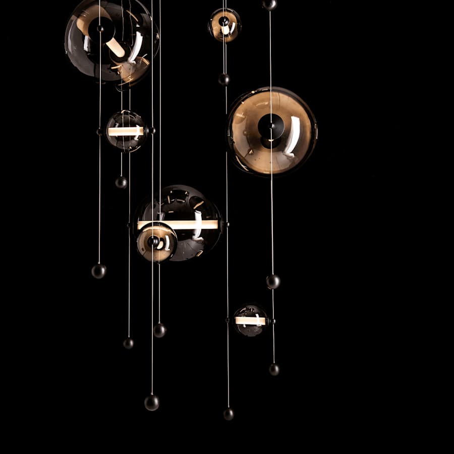 Abacus 36" Wide LED Suspension Multi-Light Pendant