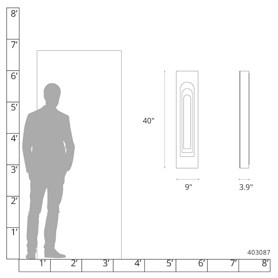 Art Alchemy 2-Light 40" Tall Outdoor Wall Sconce