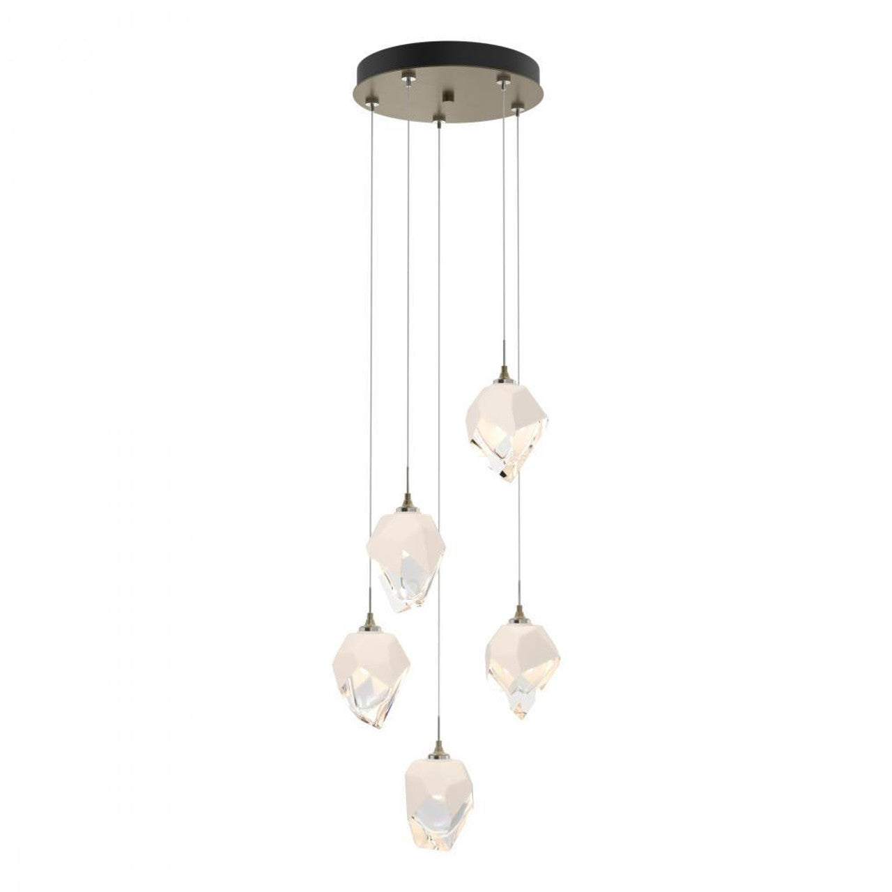 Chrysalis Pendant, 5-Light, Oil Rubbed Bronze, White Polished Crystal, 15.4"W (131137-SKT-STND-14-WP0754 5YZTFL)