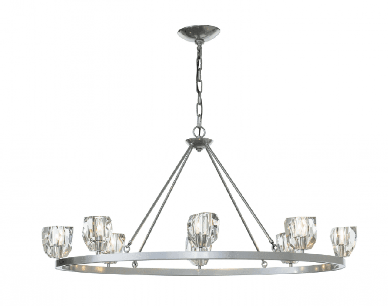 Gatsby Chandelier, 8-Light, Vintage Platinum
