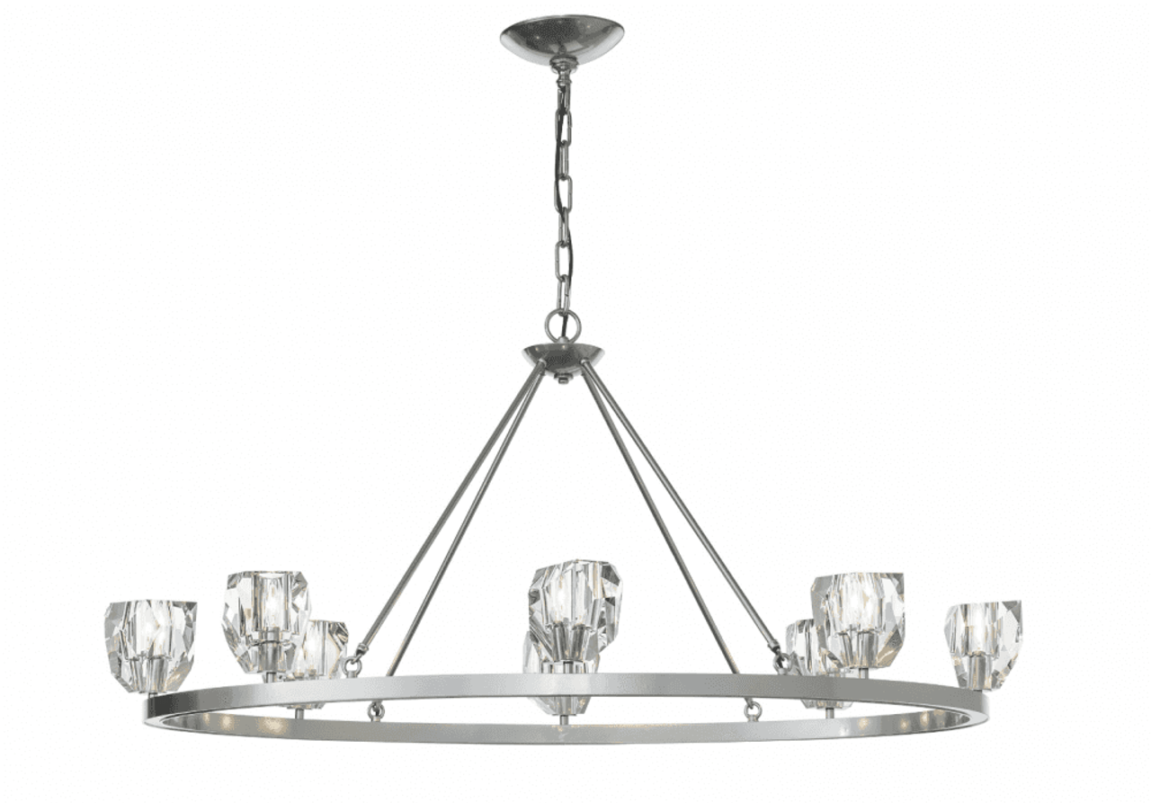 Gatsby Chandelier, 8-Light, Vintage Platinum
