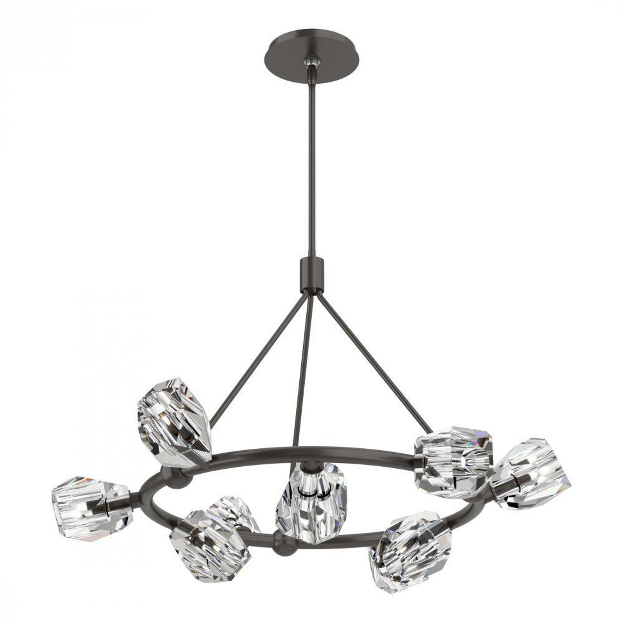 Chrysalis Pendant, 9-Light, Modern Brass, Black Polished Crystal, 20.5"W (131140-SKT-STND-86-BP0754 5YZUGH)