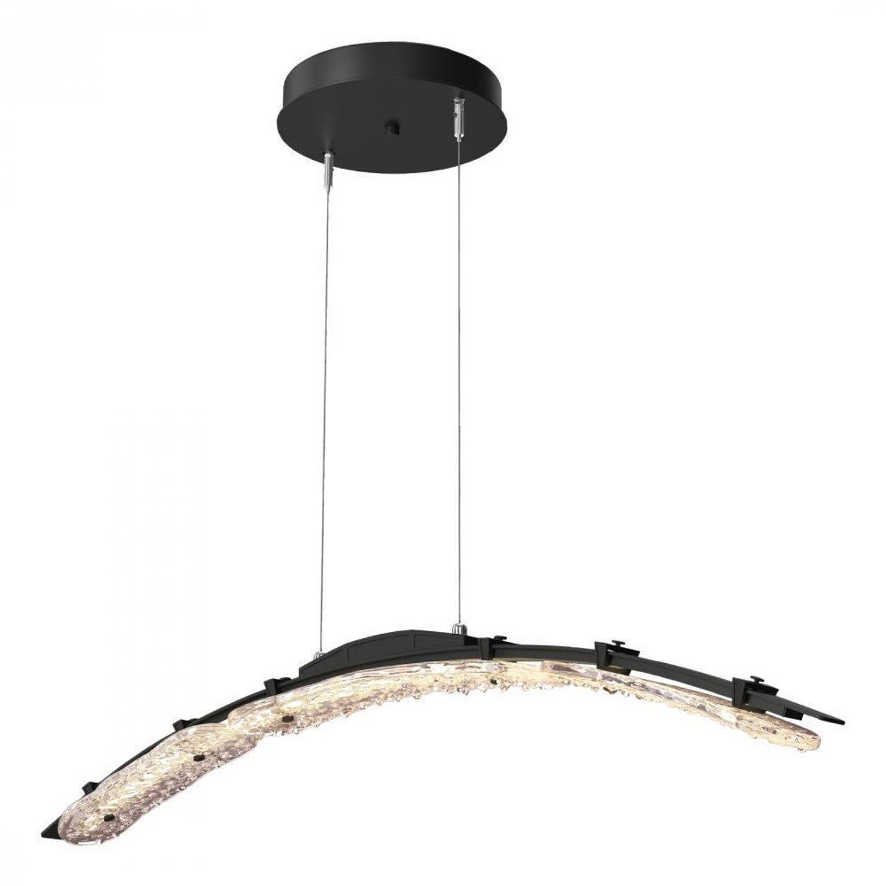 Glissade Large Pendant, LED, White, Clear